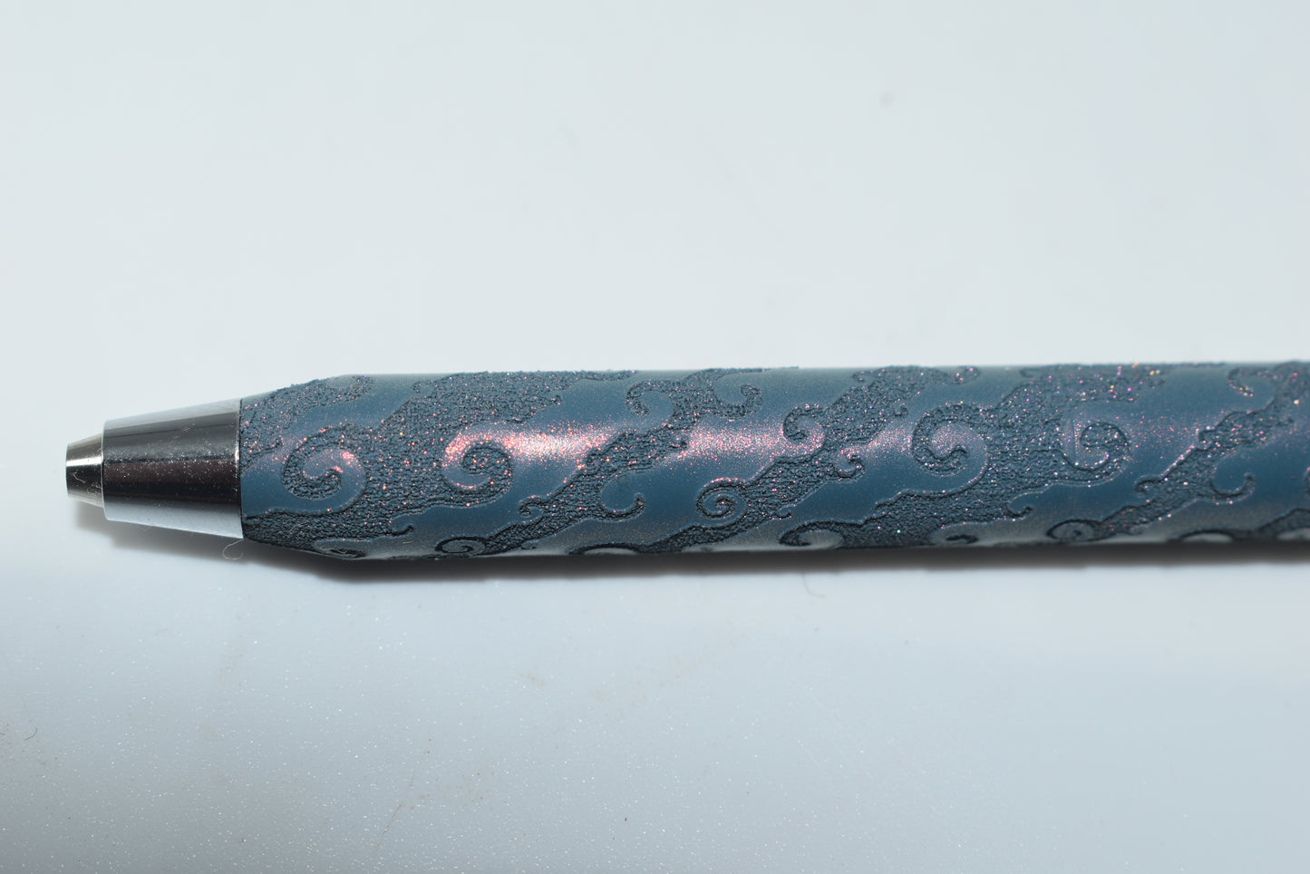 Silver Wolf Clutch Pencil - Stainless Steel - Unicorn Clouds - Specialist Ceracote - Dark Fairy Rose